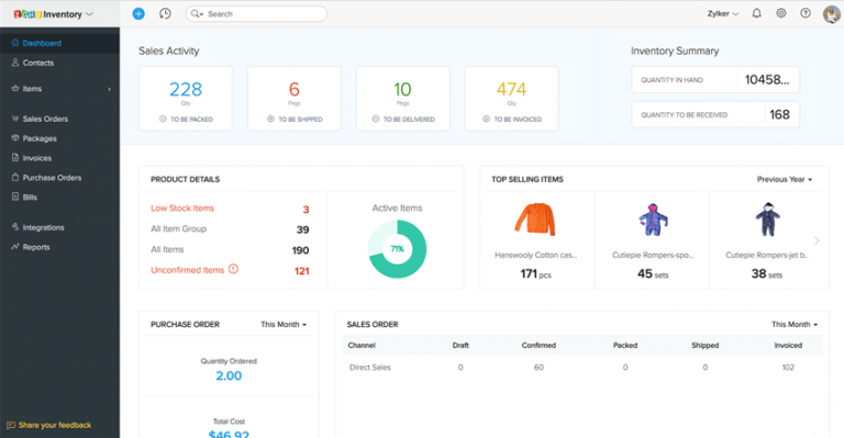 Zoho Inventory Management Software Pricing Features Review