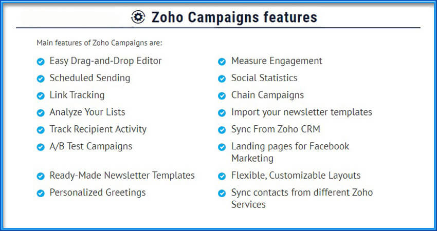 Zoho-campaign-featrues